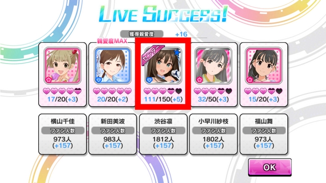 デレステの親愛度の意味と上げ方